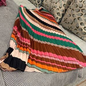 Maeve Anthropologie Colorful Pleated Women's Skirt